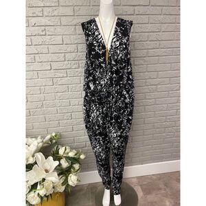Jeans by Buffalo Black & White Jumpsuit Size L NWT